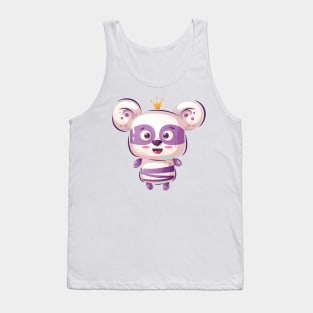 Cute Panda With Crown Tank Top